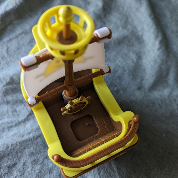Ryan's World Pirate Ship Toy SS Ryan Bonkers  6" Brown Yellow Sun Playset Boat 1 - Picture 6 of 12